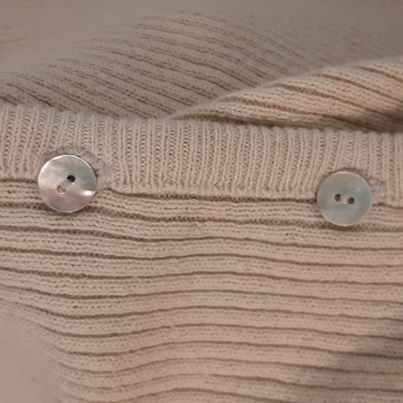 Button up Cardigan, Tan, Medium - Picture 3 of 3